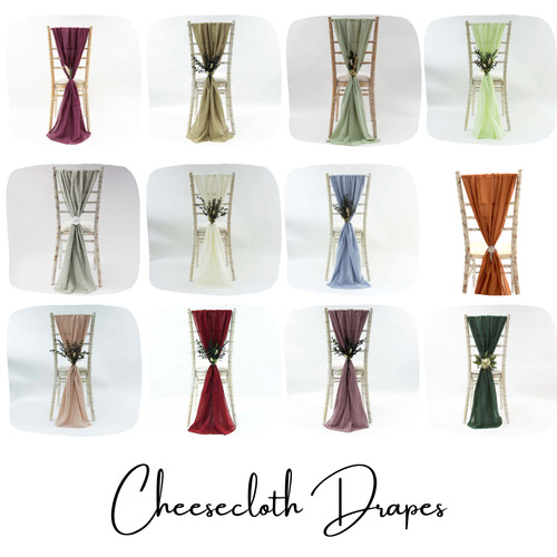 Cheesecloth chair cover drapes - chair,