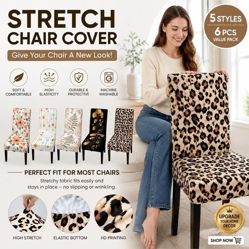 6pcs non slip stretch chair - slip,